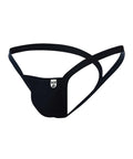Male Basics Y Buns Thong Black