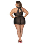 Modern Romance Tie Front Halter & Tap Pant Black