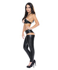 Liquid Onyx Halter Bra & Cutout Pants Black