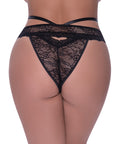 Ooh La Lace Peek-A-Boo Cheeky Panty Black