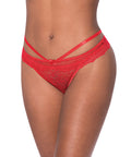 Ooh La Lace Peek-A-Boo Cheeky Panty Red