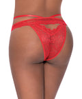 Ooh La Lace Peek-A-Boo Cheeky Panty Red
