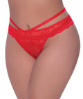 Ooh La Lace Peek-A-Boo Cheeky Panty Red