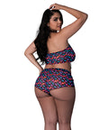Hazy Dayz Gummy Bear Blacklight Reflective Halter Top & Short 2 Pc Set - Multi