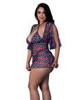 Hazy Dayz Gummy Bears Blacklight Reactive Halter Top W/Thong & Dress 3 Pc Set - Multi