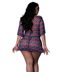 Hazy Dayz Gummy Bears Blacklight Reactive Halter Top W/Thong & Dress 3 Pc Set - Multi