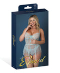 Blue Sky Flirty Slip Baby Doll W/Removable Garters & Thong - Light Blue
