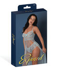 Blue Sky Long Chemise & Boy Short Panty - Light Blue