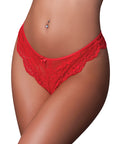 Sugar High Split Crotch Panty - Red