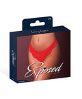 Sugar High Split Crotch Panty - Red