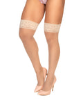 Mesh Thigh High Stockings Nude