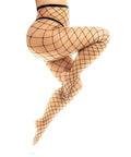 Fenced Net Pantyhose Black