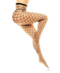 Fenced Net Pantyhose Black