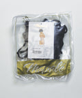 Star Dancer Wet Look Top W/Matte Side Tie Thong 2 Pc Set - Black