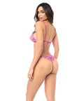 Lily Embroidered 2 Pc Set W/Adjustable Top & Panty - Pink