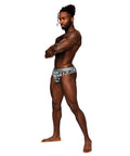 Sheer Prints Mesh Poly Spandex Thong Optical