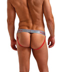 100% Silk Jock Strap Red