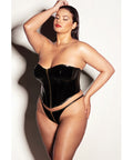 Fetish Rider Vinyl Bustier W/Front Zipper & Panty Black