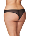 Crotchless Thong W/Pearls Black