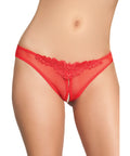 Crotchless Thong W/Pearls Red
