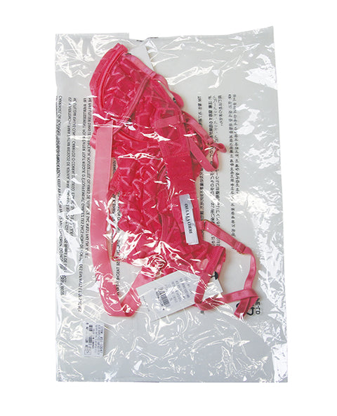 Aubrielle Diamond Mesh Underwire Teddy - Pink