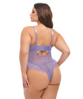 Valentine Lace Teddy w/Bow Details - Purple 3X/4X