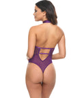 Kennedy Lace and Mesh Teddy - Purple 1X