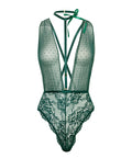 Lucy Lace & Mesh Teddy W/Removable Harness - Green
