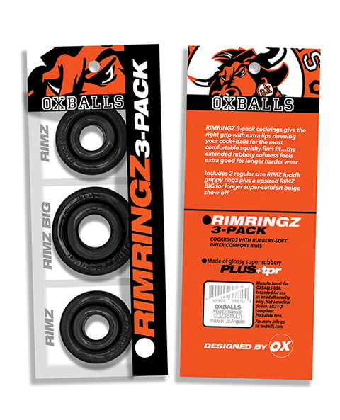 Oxballs Rimringz Multi Size 3 Pack Of Cock Rings