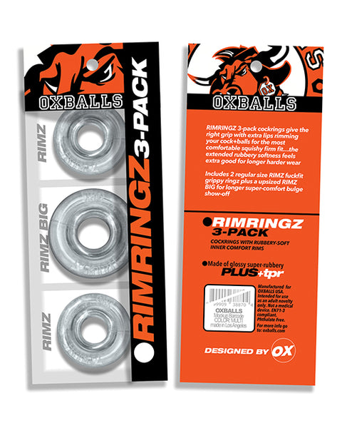 Oxballs Rimringz Multi Size 3 Pack Of Cock Rings