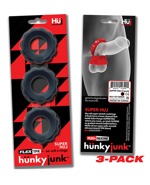 Hunky Junk Super Huj 3 Pack Cockrings