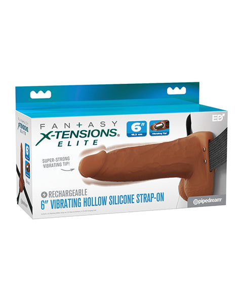 Fantasy X-Tensions Elite 6" Vibrating Hollow Strap-On