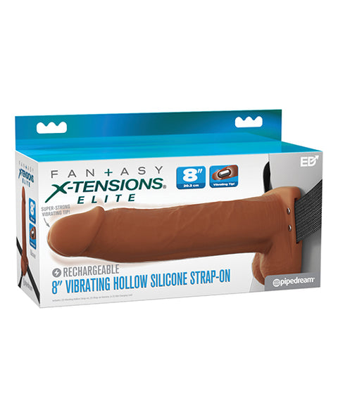 Fantasy X-Tensions Elite 8" Vibrating Hollow Strap-On