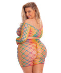 Pink Lipstick Pot Of Gold Skirt Set Rainbow