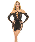 Pink Lipstick Animal Inside Dress Black