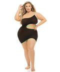 Pink Lipstick All You Need Cut Out Dress Black