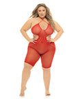 Pink Lipstick Fill Me In Bodystocking Red