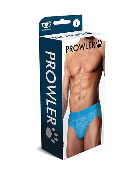 Prowler Lace Open Back Brief - Blue