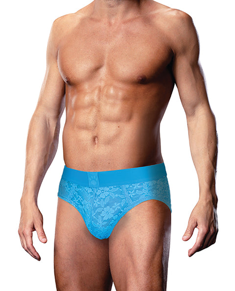 Prowler Lace Open Back Brief - Blue