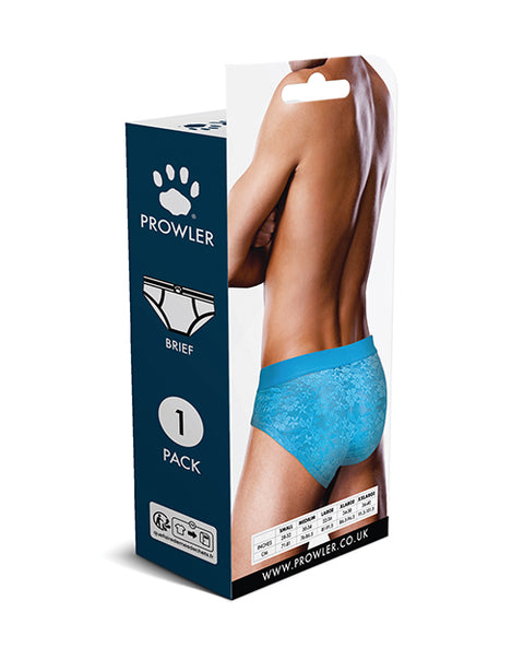 Prowler Lace Open Back Brief - Blue