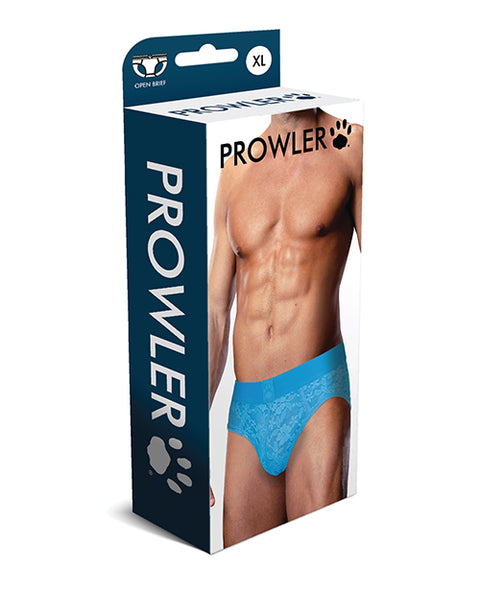 Prowler Lace Open Back Brief - Blue
