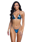 Playboy Bunny Shimmer Bikini Set - Blue