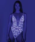 Butterfly Glow Embroidered Teddy Lavender/White