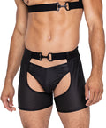 Master Chaps W/Hook & Ring Closure & Rear Cut Out (thong Not Included) - Black