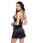Beaded Belle Metallic Embroidery w/Bead Lace Chemise - Black/Gold SM