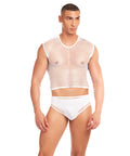 Rainbow Party Net-Flex Large Mesh 3 Pc Set W/Thong - White