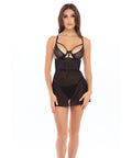 Rene Rofe New In Town Chemise & G-String Black