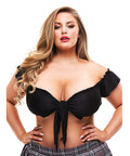 Teacher's Pet School Girl Tie Top Black