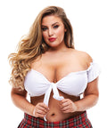 Teacher's Pet School Girl Tie Top White