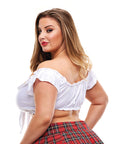 Teacher's Pet School Girl Tie Top White